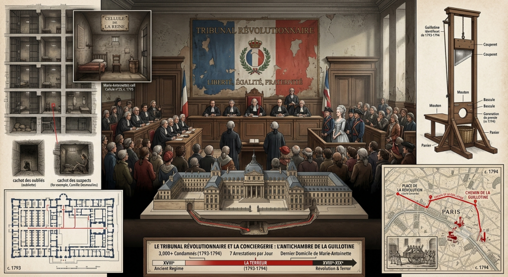 Le Tribunal Révolutionnaire et la Conciergerie : L’Antichambre de la Guillotine