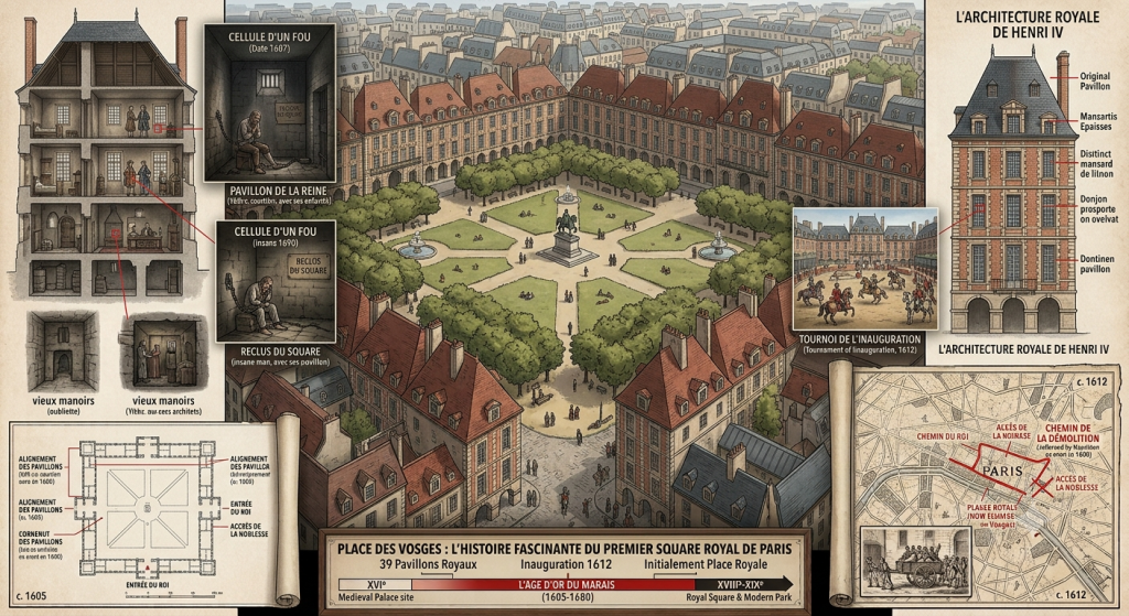 Place des Vosges : L’histoire fascinante du premier square royal de Paris