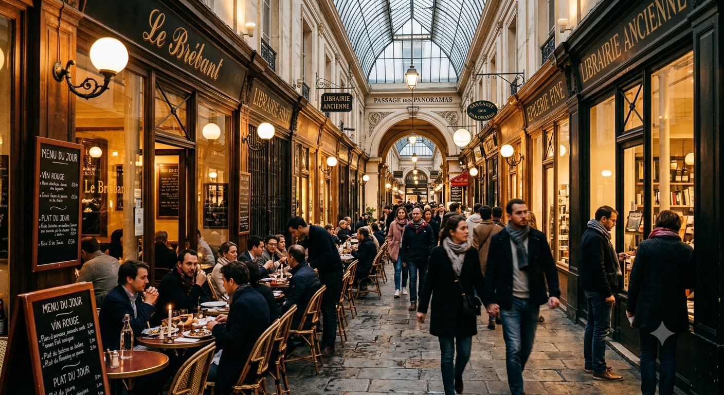 Le passage des Panoramas Paris : Restaurants, Galeries, musées – Histoire